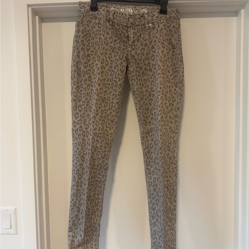 Express Leopard Print Jean Leggings